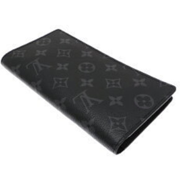 Louis Vuitton Portefeuille Black Monogram Eclipse Brazza Wallet Long - Picture 4 of 9